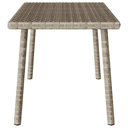 Table basse de jardin rectangulaire gris clair résine tressée