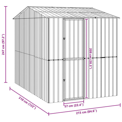 Cage pour oiseaux Anthracite 215 x 310 x 247 cm Acier galvanisé