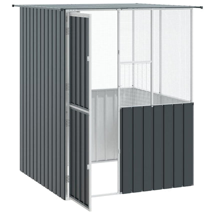 Cage pour oiseaux Anthracite 154 x 154 x 200 cm Acier galvanisé