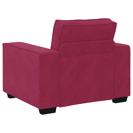 Ensemble de canapés 3 pcs avec coussins Rouge bordeaux Velours