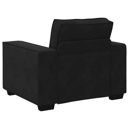 Ensemble de canapés 3 pcs avec coussins Noir Velours