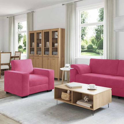 Ensemble de canapés 3 pcs avec coussins Rouge bordeaux Velours