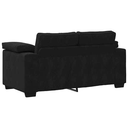 Ensemble de canapés 3 pcs avec coussins Noir Velours