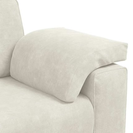 Ensemble de canapés 3 pcs avec coussins Crème Velours