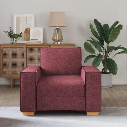 Canapé Fauteuil Rouge Vin 60 cm Tissu