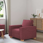Canapé Fauteuil Rouge Vin 60 cm Tissu
