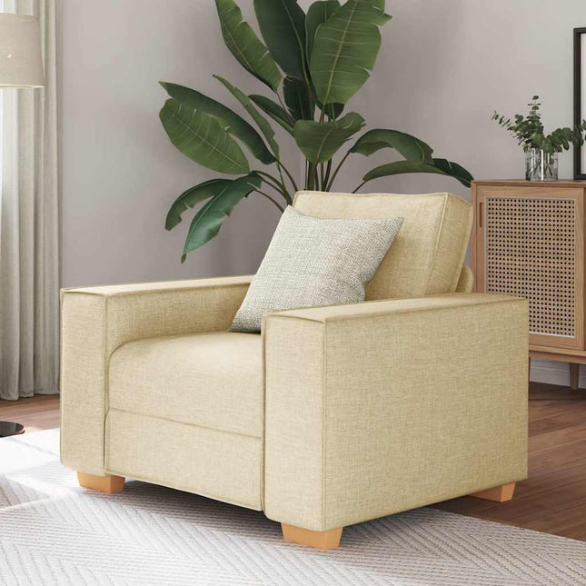 Canapé-chaise Crème 60 cm Tissu