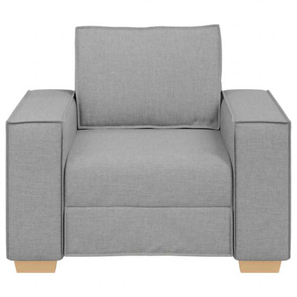 Canapé Fauteuil Gris Nuage 60 cm Tissu