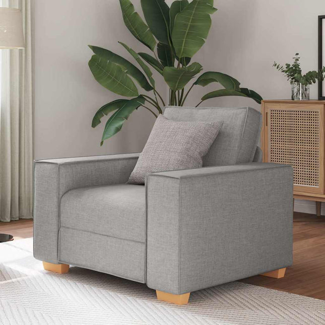 Canapé Fauteuil Gris Nuage 60 cm Tissu