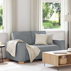 Canapé 2 places Gris clair 120 cm Tissu