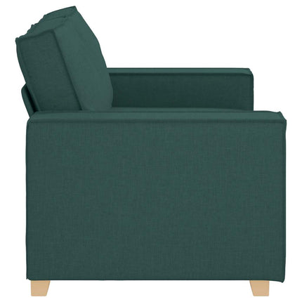 Canapé 2 places Vert foncé 120 cm Tissu