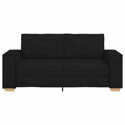 Canapé 2 places Noir 140 cm Tissu