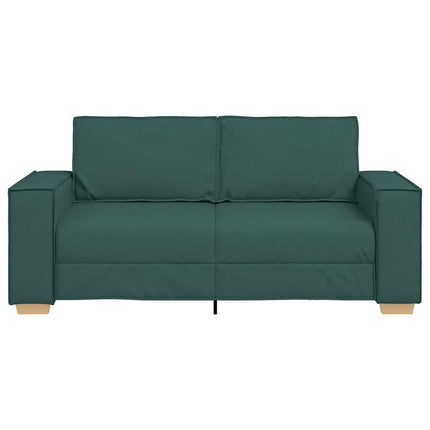 Canapé 2 places Vert foncé 140 cm Tissu