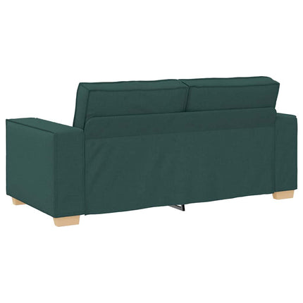 Canapé 2 places Vert foncé 140 cm Tissu