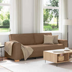 Sofa 3 places Marron tissu
