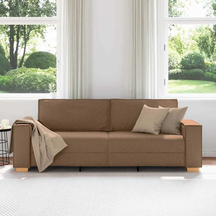 Sofa 3 places Marron tissu