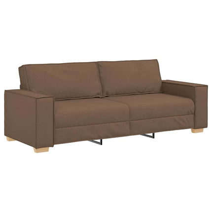Sofa 3 places Marron tissu