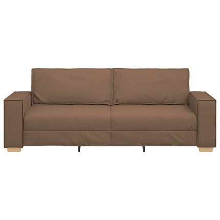 Sofa 3 places Marron tissu