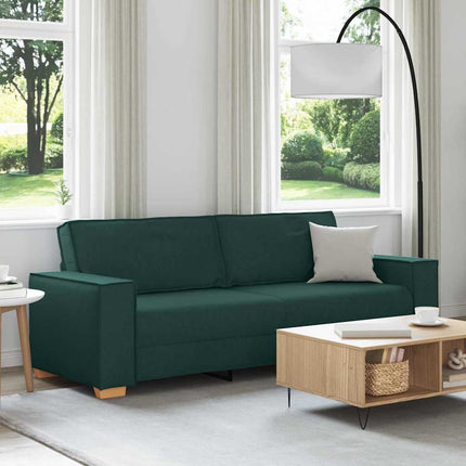 Sofa 3 places Vert foncé tissu