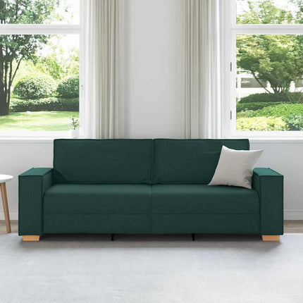 Sofa 3 places Vert foncé tissu