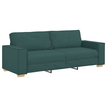 Sofa 3 places Vert foncé tissu
