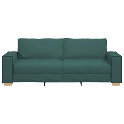 Sofa 3 places Vert foncé tissu