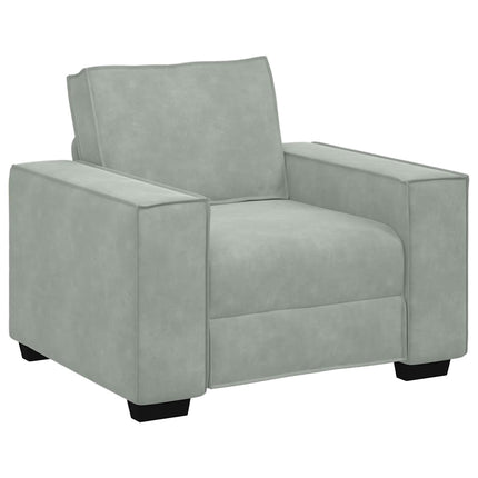 Fauteuil Gris clair 60 cm Velours