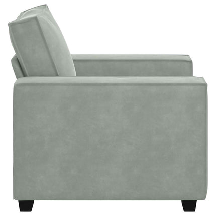 Fauteuil Gris clair 60 cm Velours
