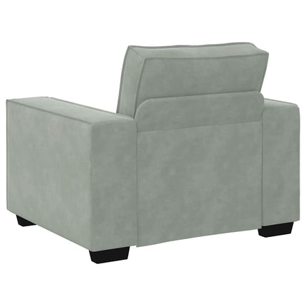 Fauteuil Gris clair 60 cm Velours