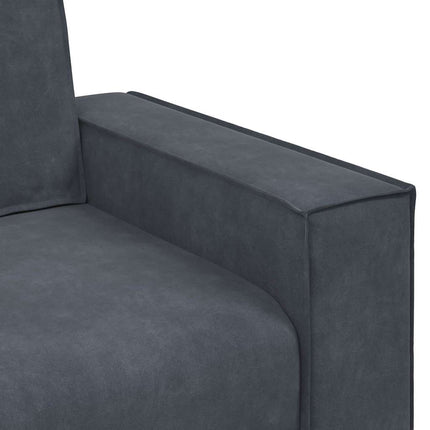 Fauteuil gris foncé 60 cm velours