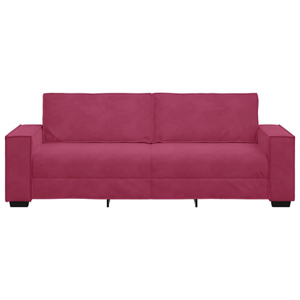 Canapé à 3 places Rouge bordeaux 180 cm Velours