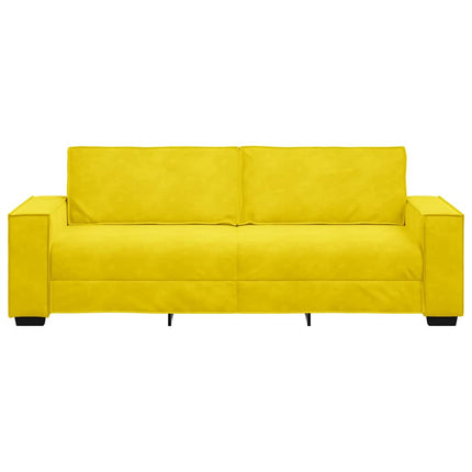 Canapé à 3 places Jaune 180 cm Velours