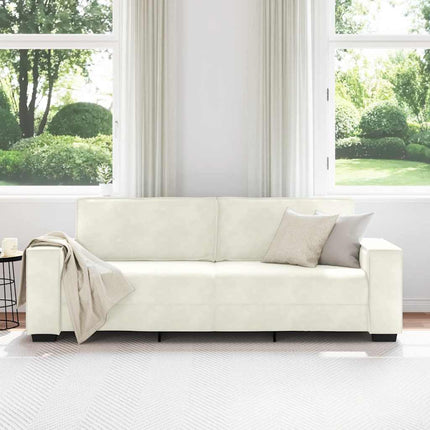 Canapé à 3 places Crème 180 cm Velours