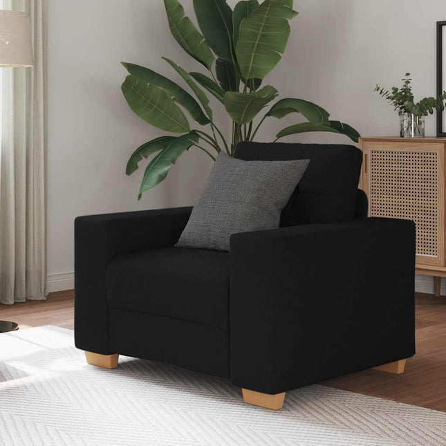 Fauteuil Noir 60 cm Tissu