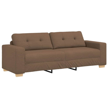 Sofa 3 places avec coussin Marron tissu