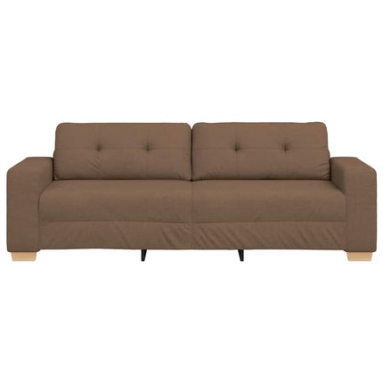 Sofa 3 places avec coussin Marron tissu
