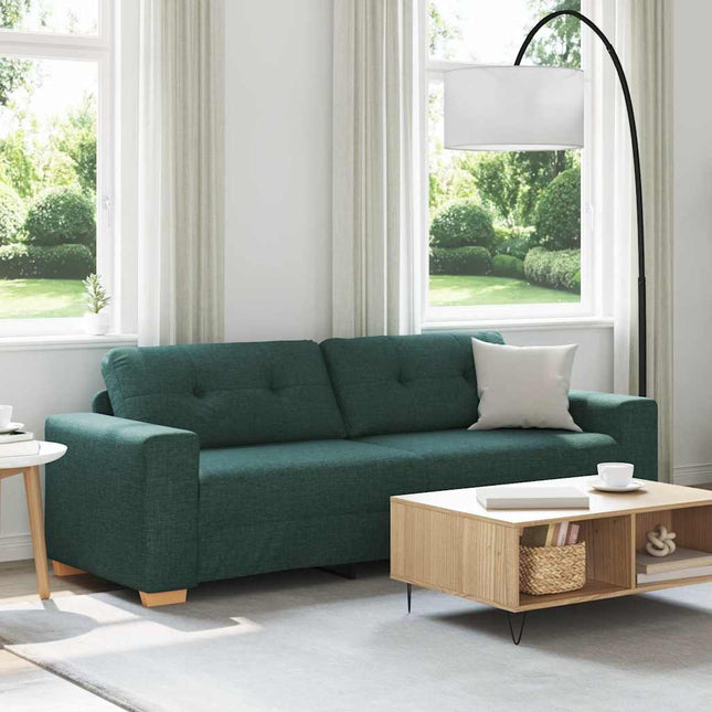 Canapé deux places avec coussin Vert foncé tissu