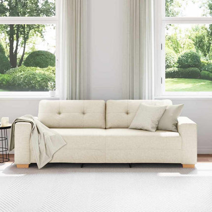 Canapé Beige 220 x 78 x 84 cm Lin