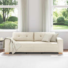 Canapé Beige 220 x 78 x 84 cm Lin