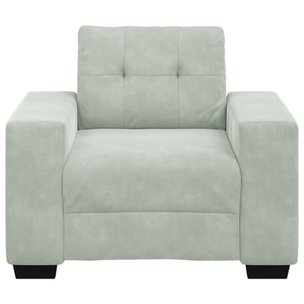 Fauteuil Gris clair 60 cm Velours