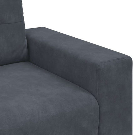 Fauteuil gris foncé 60 cm velours
