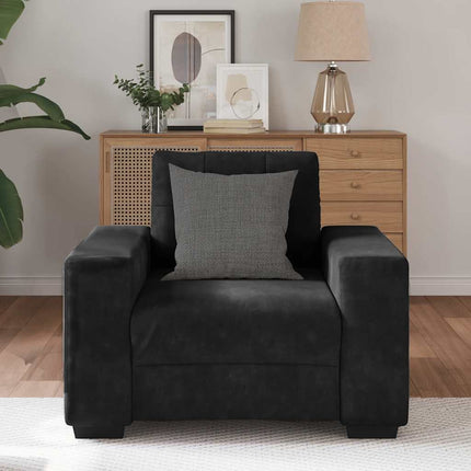 Fauteuil noir 60 cm velours