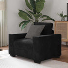 Fauteuil noir 60 cm velours