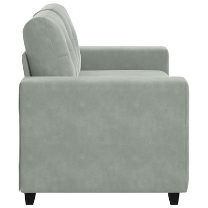 Canapé causeuse gris clair 120 cm velours