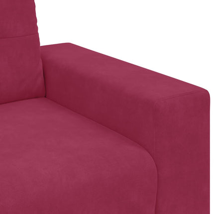 Sofa 3 places avec coussin Rouge bordeaux Velours