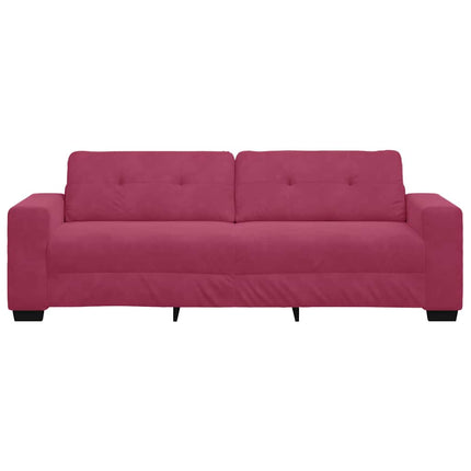 Sofa 3 places avec coussin Rouge bordeaux Velours