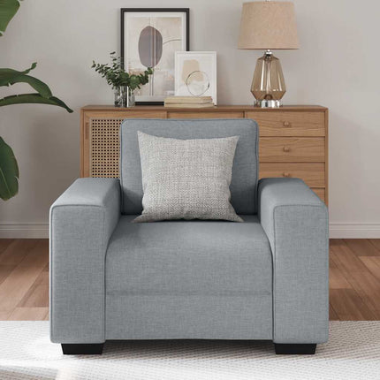 Fauteuil gris clair 60 cm tissu