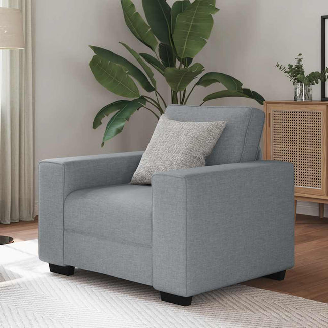 Fauteuil gris clair 60 cm tissu