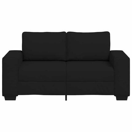 Canapé à 2 places noir 120 cm tissu