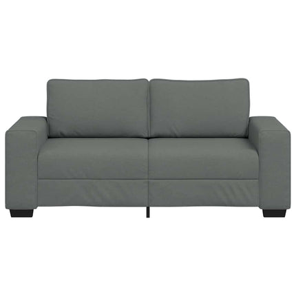 Canapé à 2 places gris foncé 140 cm tissu
